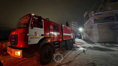 Астанада үш қабатты жатақханада өрт шықты