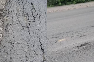 &laquo;Кепілдігі қайда?&raquo;: Петропавлда жаңадан жөнделген көшенің асфальты опырылып жатыр
