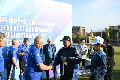 Футболдан Қазақстан ұлттық құрамасының ардагерлері Жетісуда жолдастық кездесу өткізді